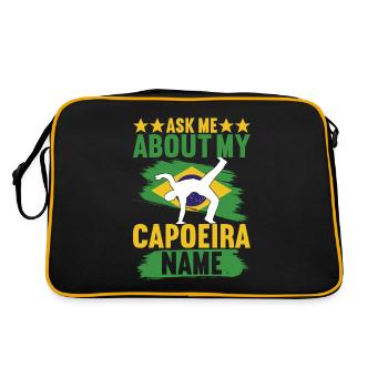 Capoeira Capoeirista - Retro Tasche - Schwarz/Gold - Hinten