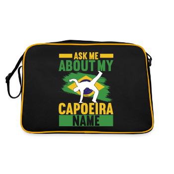 Capoeira Capoeirista - Retro Tasche - Schwarz/Gold - Hinten