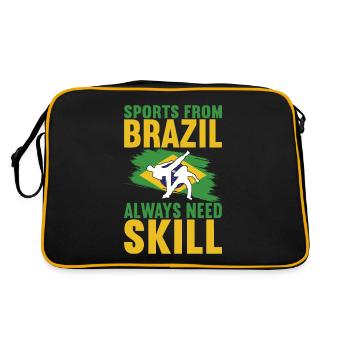 Capoeira Capoeirista - Retro Tasche - Schwarz/Gold - Hinten