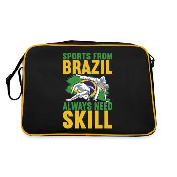 Capoeira Capoeirista - Retro Tasche - Schwarz/Gold - Hinten