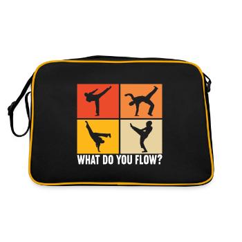 Capoeira Capoeirista - Retro Tasche - Schwarz/Gold - Hinten