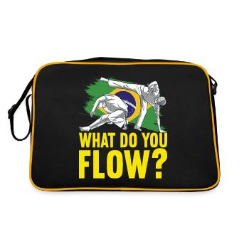 Capoeira Capoeirista - Retro Tasche - Schwarz/Gold - Hinten