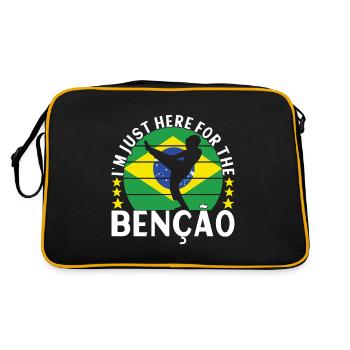 Capoeira Capoeirista - Retro Tasche - Schwarz/Gold - Hinten