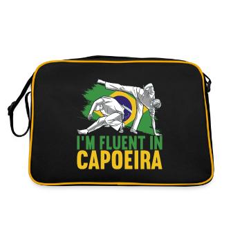 Capoeira Capoeirista - Retro Tasche - Schwarz/Gold - Hinten