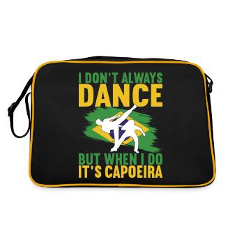 Capoeira Capoeirista - Retro Tasche - Schwarz/Gold - Hinten
