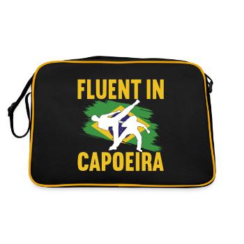 Capoeira Capoeirista - Retro Tasche - Schwarz/Gold - Hinten