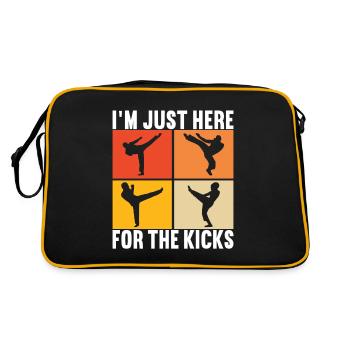 Capoeira Capoeirista - Retro Tasche - Schwarz/Gold - Hinten