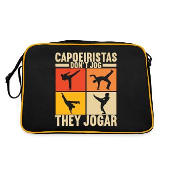 Capoeira Capoeirista - Retro Tasche - Schwarz/Gold - Hinten