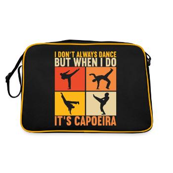Capoeira Capoeirista - Retro Tasche - Schwarz/Gold - Hinten