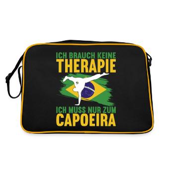 Capoeira Capoeirista - Retro Tasche - Schwarz/Gold - Hinten