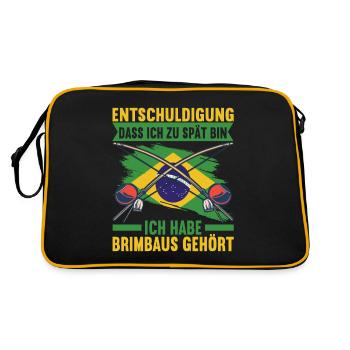 Capoeira Capoeirista - Retro Tasche - Schwarz/Gold - Hinten
