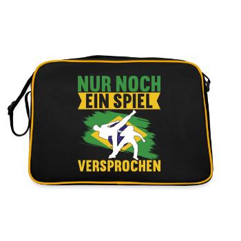 Capoeira Capoeirista - Retro Tasche - Schwarz/Gold - Hinten