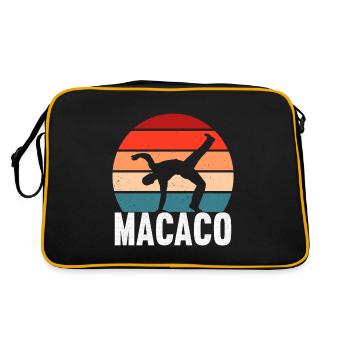 Capoeira Capoeirista - Retro Tasche - Schwarz/Gold - Hinten