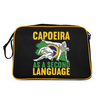 Capoeira Capoeirista - Retro Tasche - Schwarz/Gold - Hinten