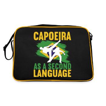 Capoeira Capoeirista - Retro Tasche - Schwarz/Gold - Hinten