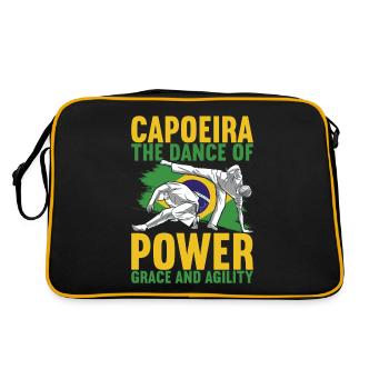 Capoeira Capoeirista - Retro Tasche - Schwarz/Gold - Hinten