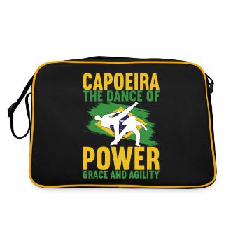 Capoeira Capoeirista - Retro Tasche - Schwarz/Gold - Hinten