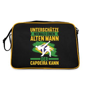 Capoeira Capoeirista - Retro Tasche - Schwarz/Gold - Hinten