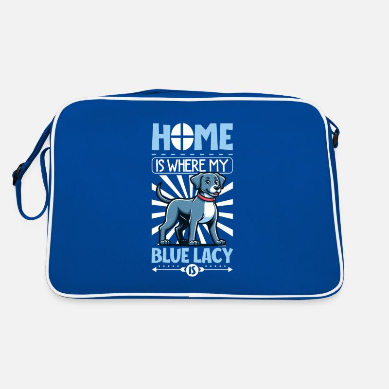 Zuhause - Blue Lacy Retro Tasche