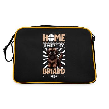 Zuhause - Briard - Retro Tasche - Schwarz/Gold - Hinten