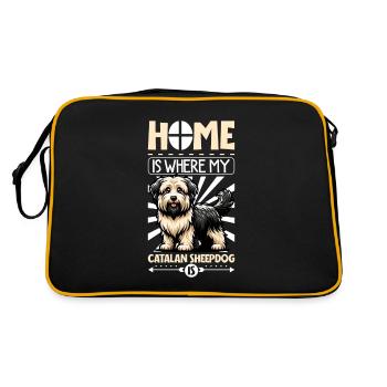Zuhause - Gos d’Atura Català - Retro Tasche - Schwarz/Gold - Hinten