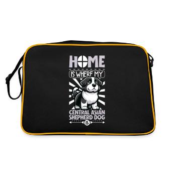 Home - Central Asian Ovcharka - Retro Bag - black/gold - Back
