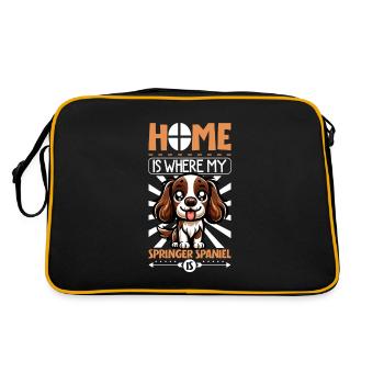 Home - English Springer Spaniel - Retro Bag - black/gold - Back