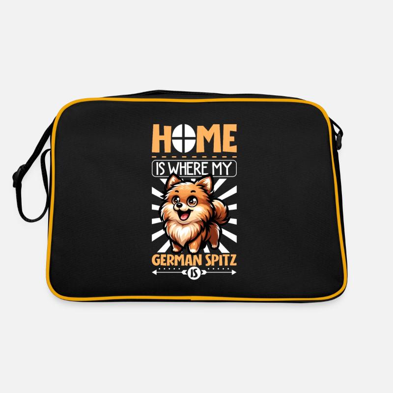 Zuhause - Deutscher Spitz Retro Tasche