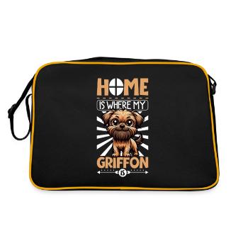 Home - Griffon Bruxellois - Retro Bag - black/gold - Back