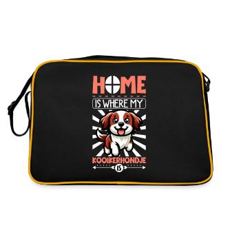 Page d’accueil - Nederlandse Kooikerhondje - Sac Retro - noir/or - Dos