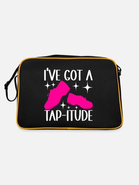 Stepptanz Stepptänzer - Retro Tasche - Schwarz/Gold