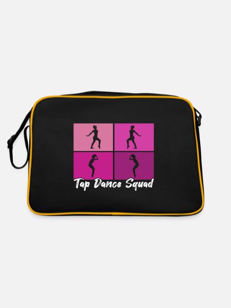 Stepptanz Stepptänzer - Retro Tasche - Schwarz/Gold
