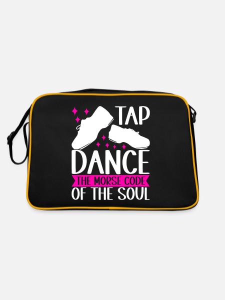 Stepptanz Stepptänzer - Retro Tasche - Schwarz/Gold