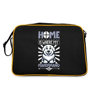 Home - Maremma Abruzzo Shepherd Dog - Retro Bag - black/gold - Back
