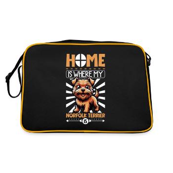 Home - Norfolk Terrier - Retro Bag - black/gold - Back