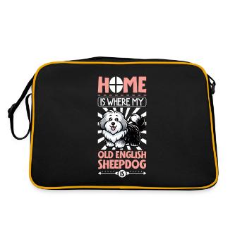 Zuhause - Bobtail - Retro Tasche - Schwarz/Gold - Hinten