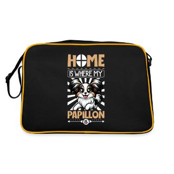 Accueil - Continental Miniature Spaniel - Sac Retro - noir/or - Dos