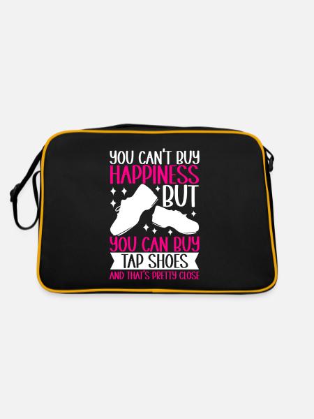 Stepptanz Stepptänzer - Retro Tasche - Schwarz/Gold