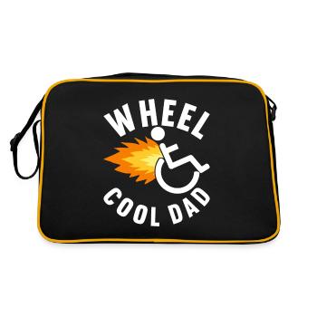 Rollstuhlfahrer Rollstuhl - Retro Tasche - Schwarz/Gold - Hinten