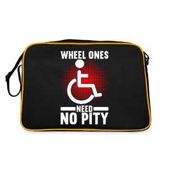 Rollstuhlfahrer Rollstuhl - Retro Tasche - Schwarz/Gold - Hinten