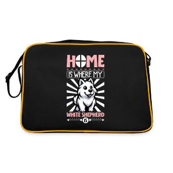 Home - White Shepherd - Retro Bag - black/gold - Back