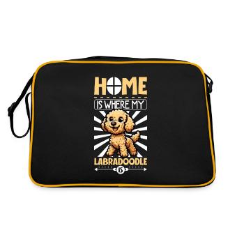 Accueil - Labradoodle - Sac Retro - noir/or - Dos