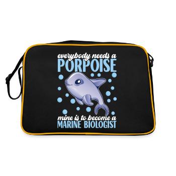 Marine Biology Marine Biologist - Retro Bag - black/gold - Back