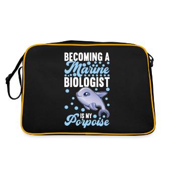 Marine Biology Marine Biologist - Retro Bag - black/gold - Back