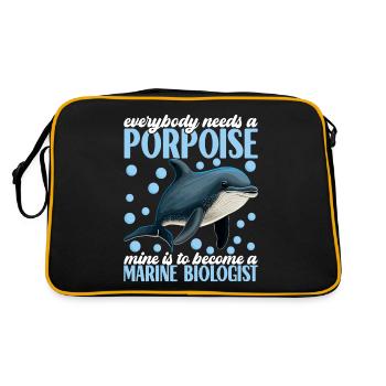Marine Biology Marine Biologist - Retro Bag - black/gold - Back