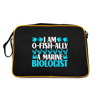 Marine Biology Marine Biologist - Retro Bag - black/gold - Back