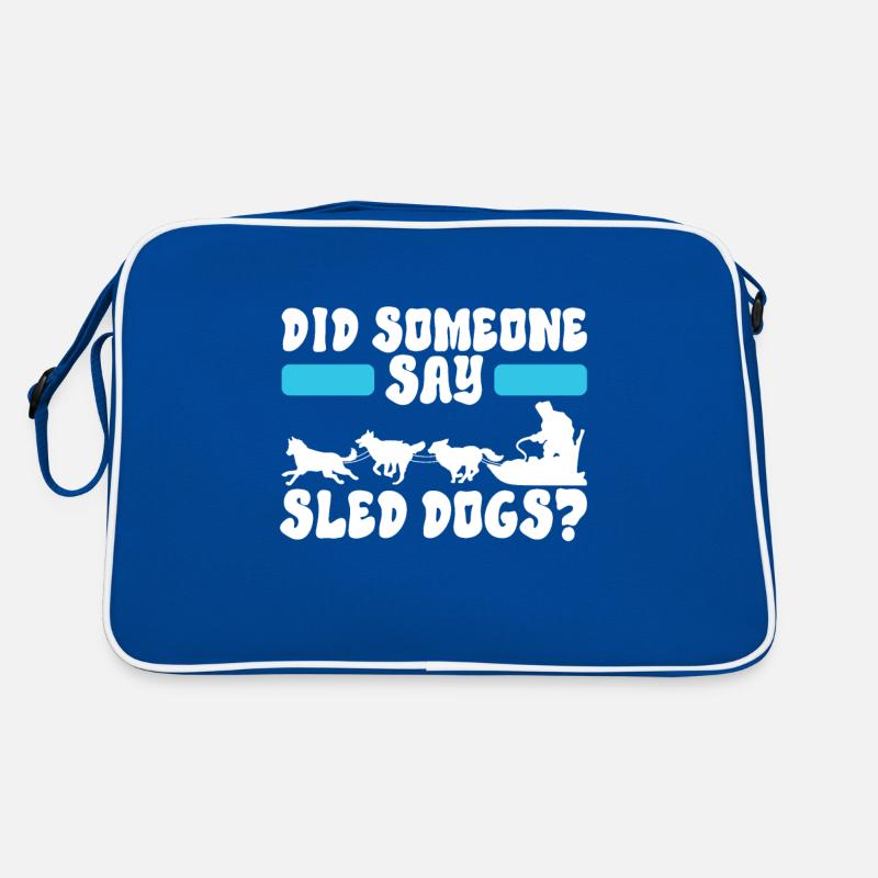 Schlittenfahren Schlittenhunde Retro Tasche