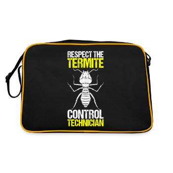 Pest Control Exterminator - Retro Bag - black/gold - Back