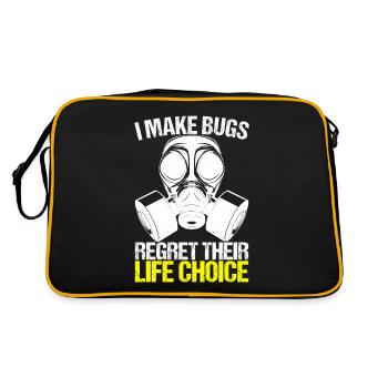 Pest Control Exterminator - Retro Bag - black/gold - Back