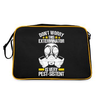 Pest Control Exterminator - Retro Bag - black/gold - Back